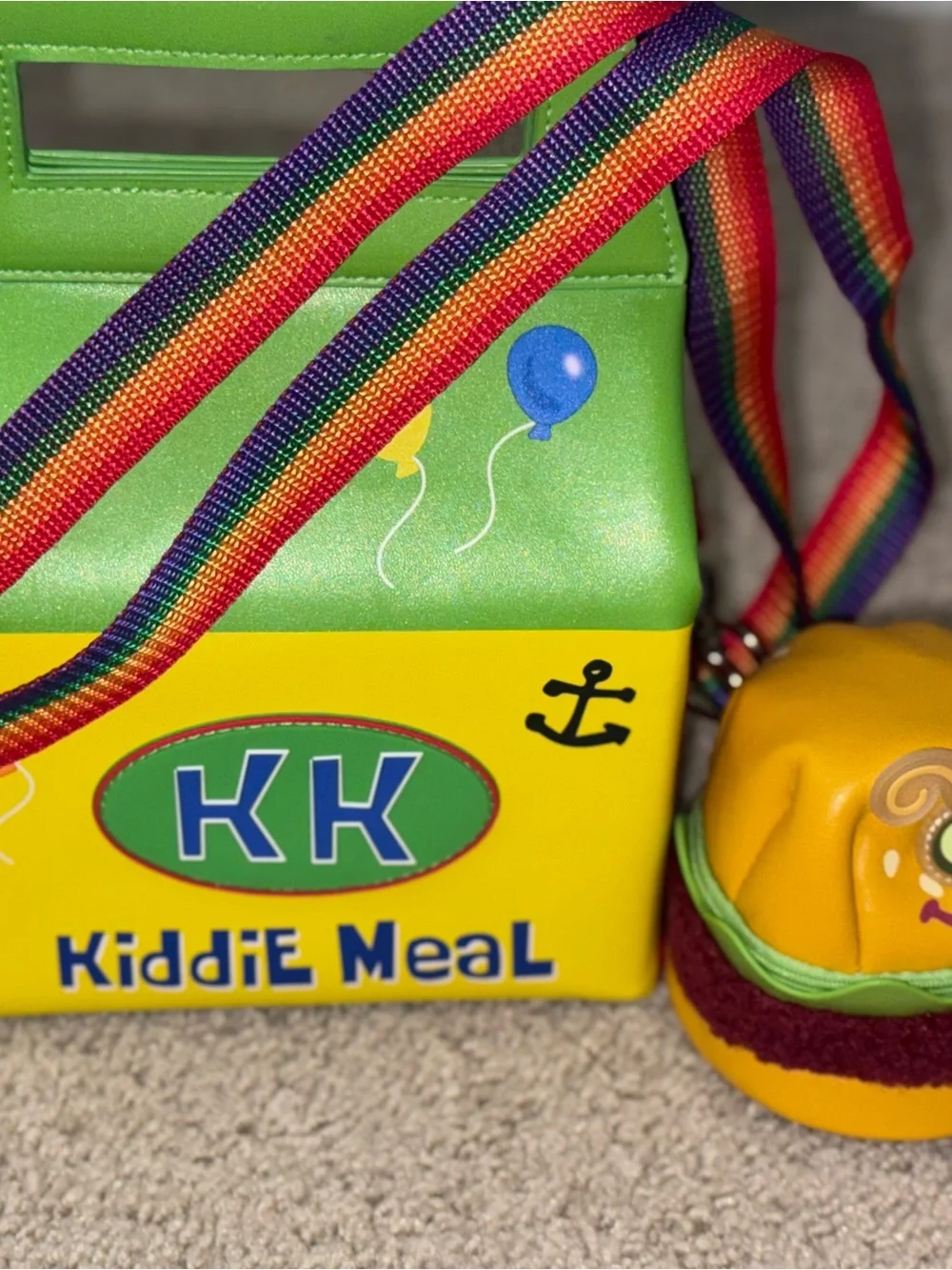Kids Crossbody Bag — Green & Yellow